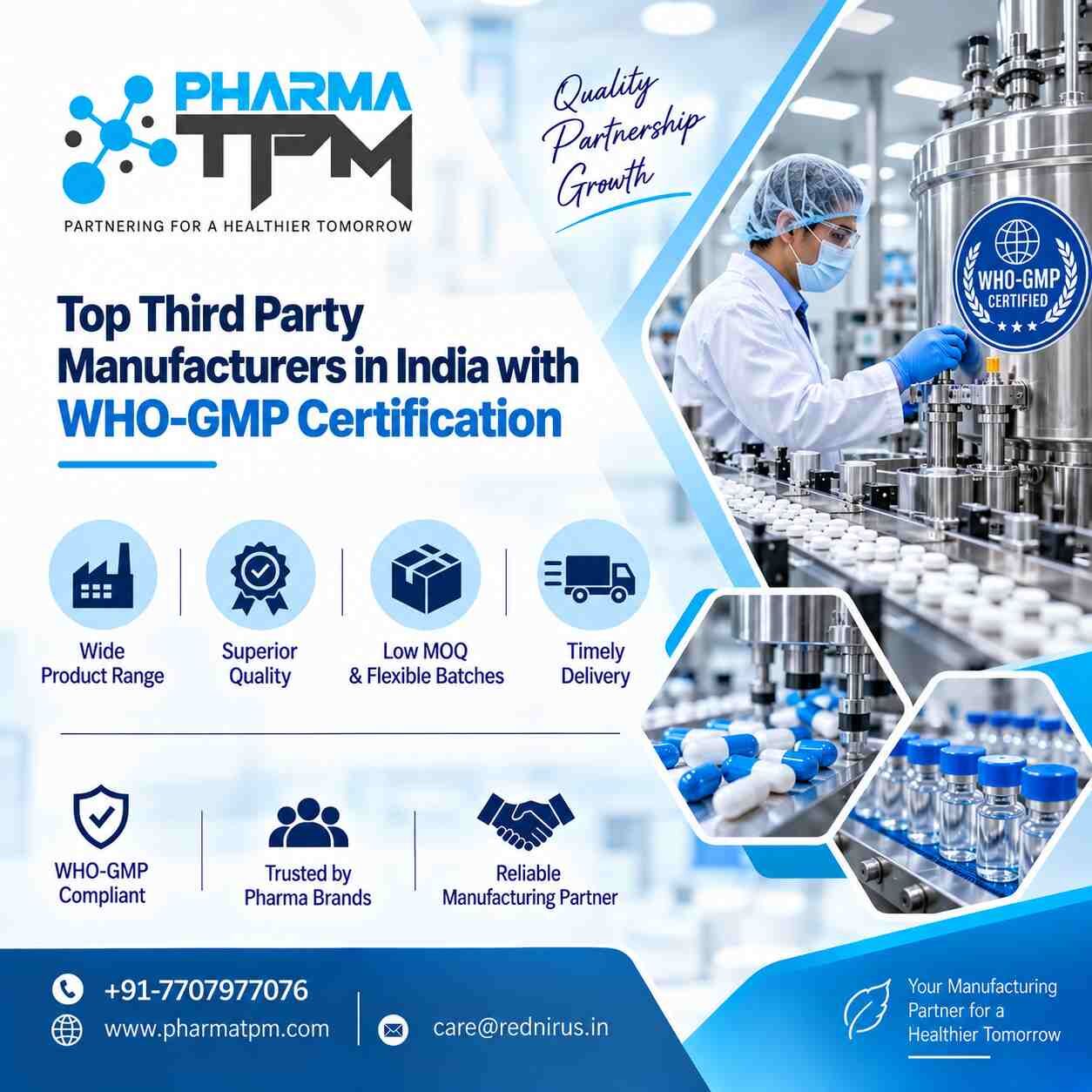 Mumbai, Business, Top Third Party Manufacturers In India With WHO-GMP Certification