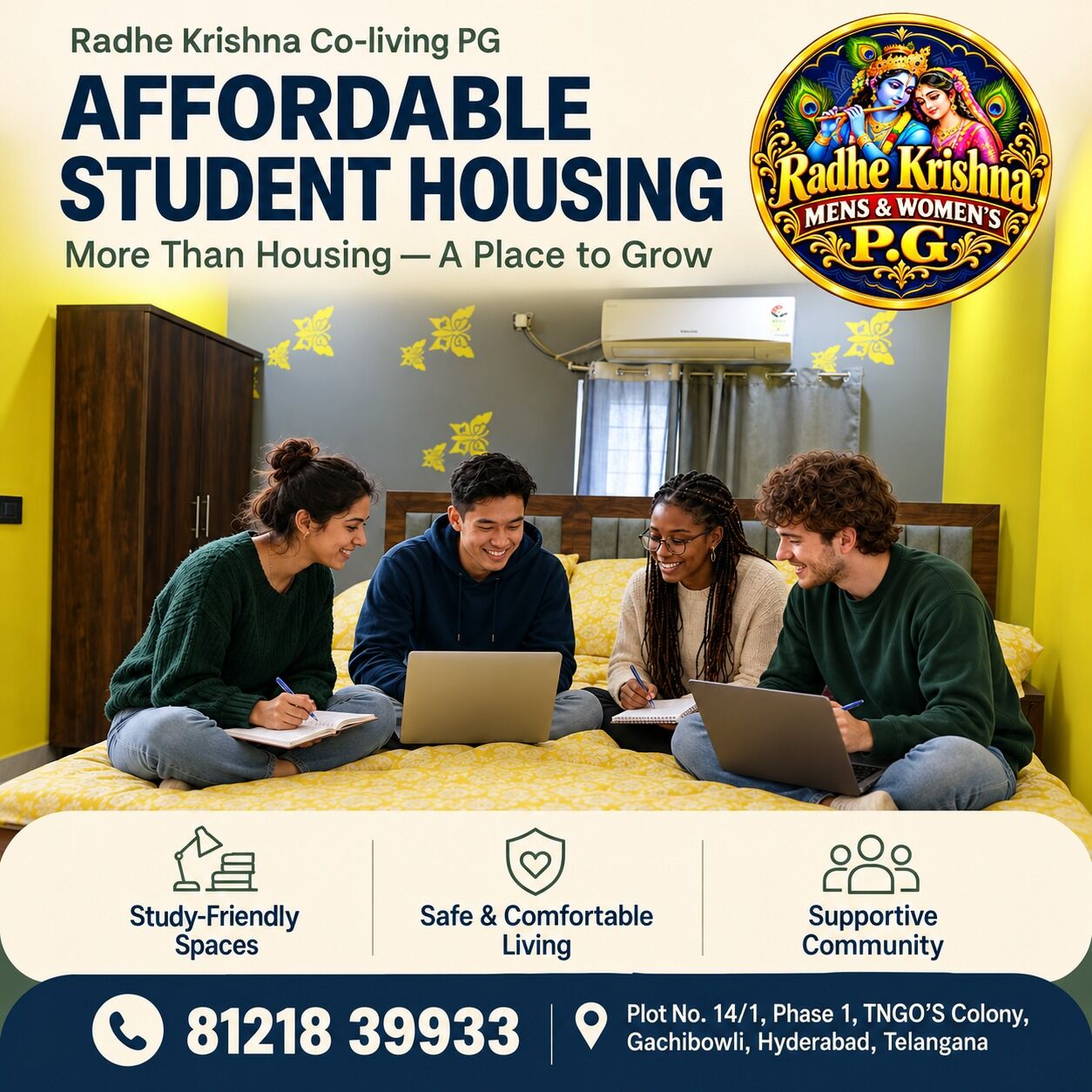 Hyderabad, Home Audio, Radhe Krishna Co-living PG In Gachibowli