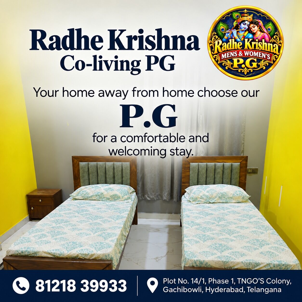 Hyderabad, Home Audio, Radhe Krishna Co-living PG In Gachibowli