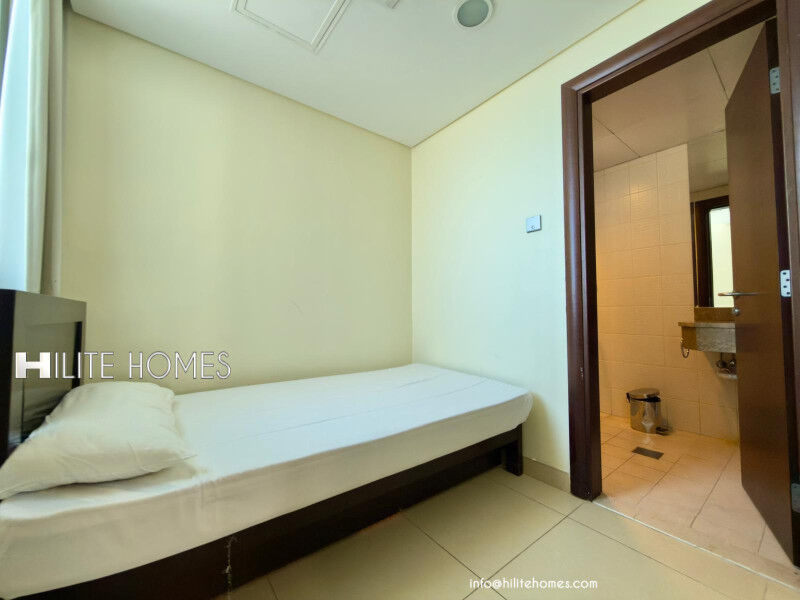 Salmiya, Apartments, Flats, Houses & Villas, KWD 1150/month,  3 BR,  Three Bedroom Seaview Furnished Duplex For Rent In Salmiya