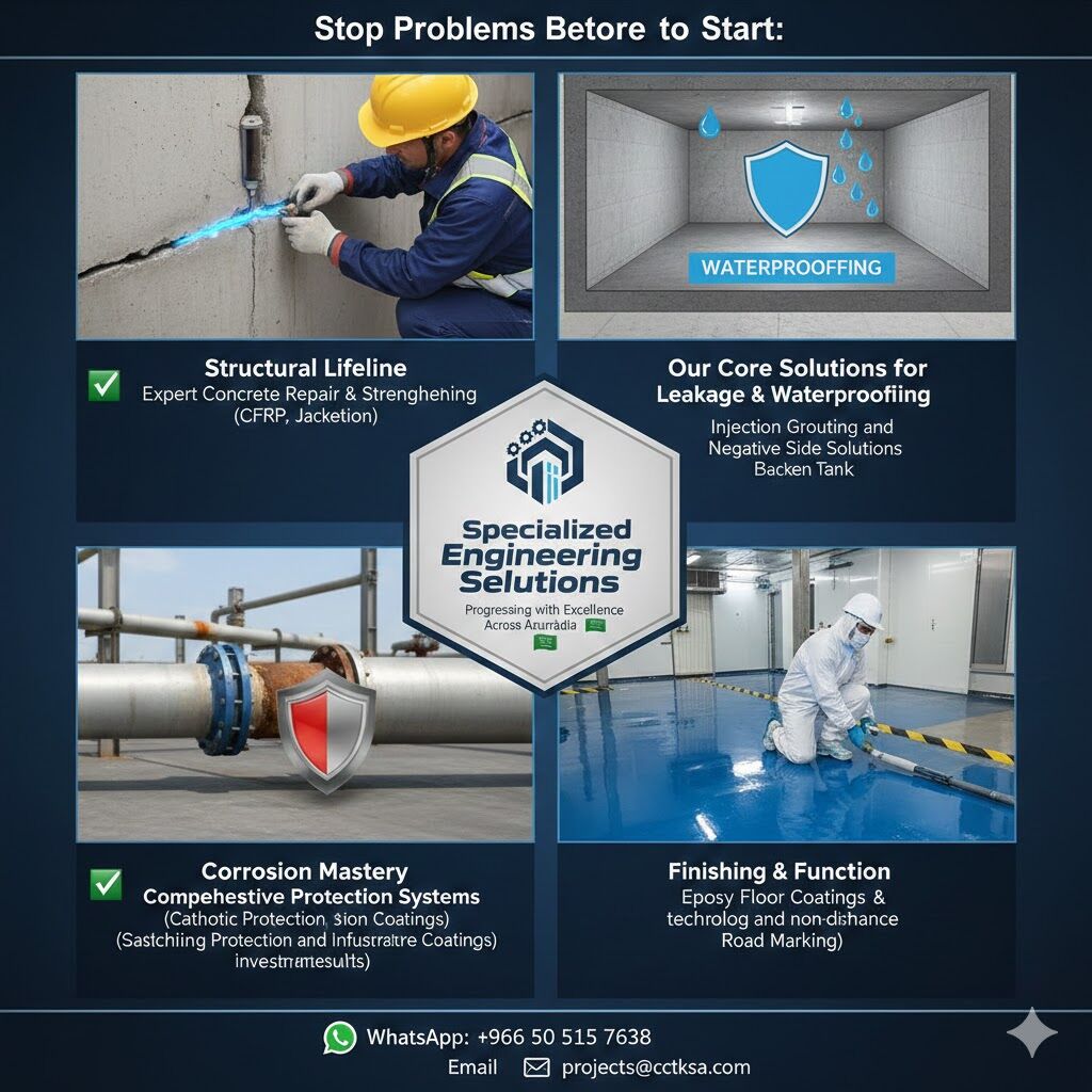 Jubail, Construction, Concrete Crack Treatment►Expert CRACK Sealing With Advanced Injection System✅ 0505157638.!