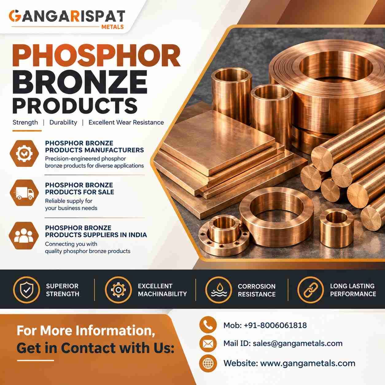 Ahmedabad, Wholesale Products, Reliable Phosphor Bronze Products Suppliers In India