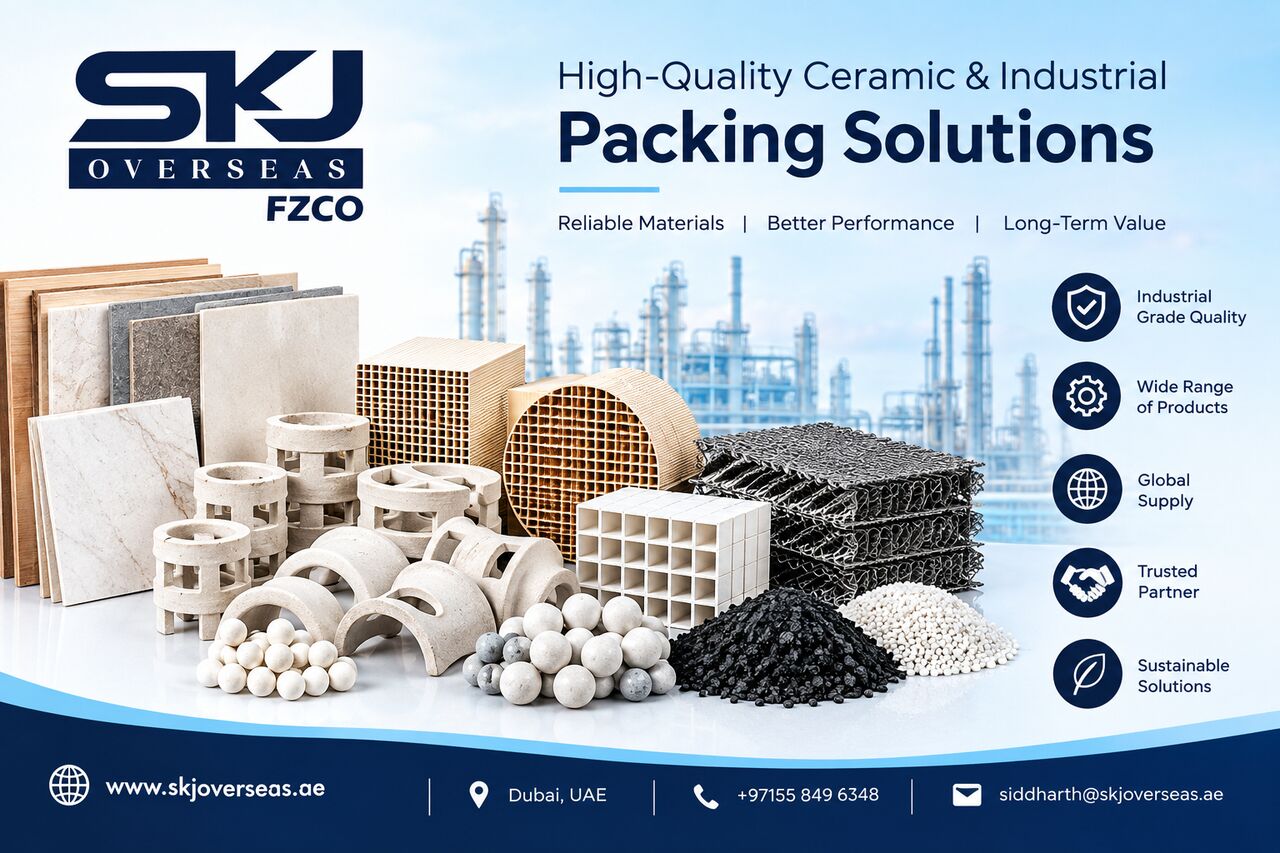 Dubai, Business, Ceramic Saddles In Dubai For Chemical Process Tower Applications
