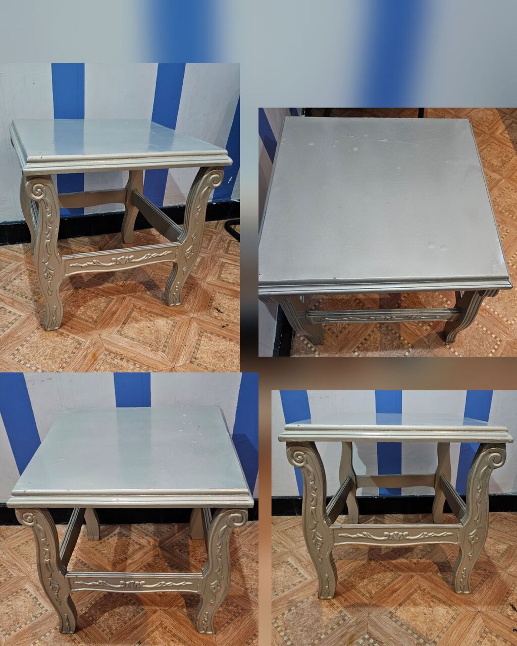 Dammam, Household Items, SAR 50,  Traditional Silver End Table / Side Table – Excellent Condition! ✨