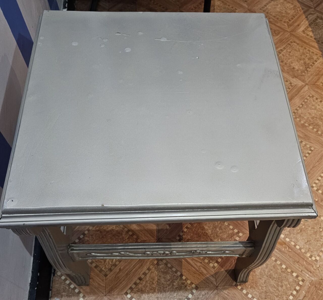 Dammam, Household Items, SAR 50,  Traditional Silver End Table / Side Table – Excellent Condition! ✨