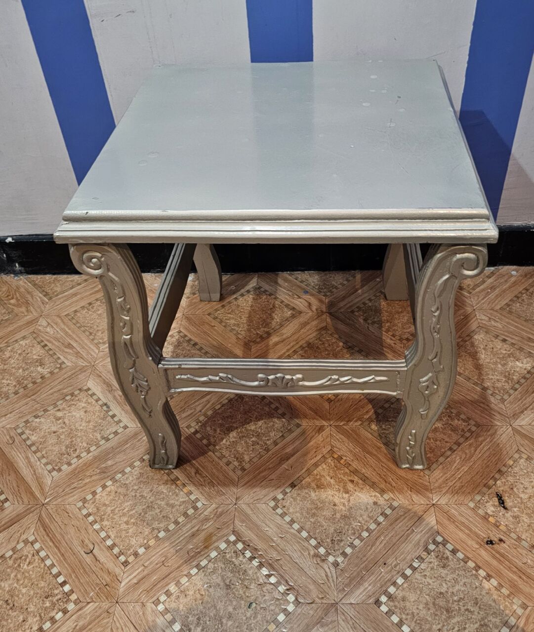 Dammam, Household Items, SAR 50,  Traditional Silver End Table / Side Table – Excellent Condition! ✨