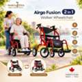 CAD 59599,  Airgo Fusion Walker Wheelchair | 2-in-1 Mobility Support