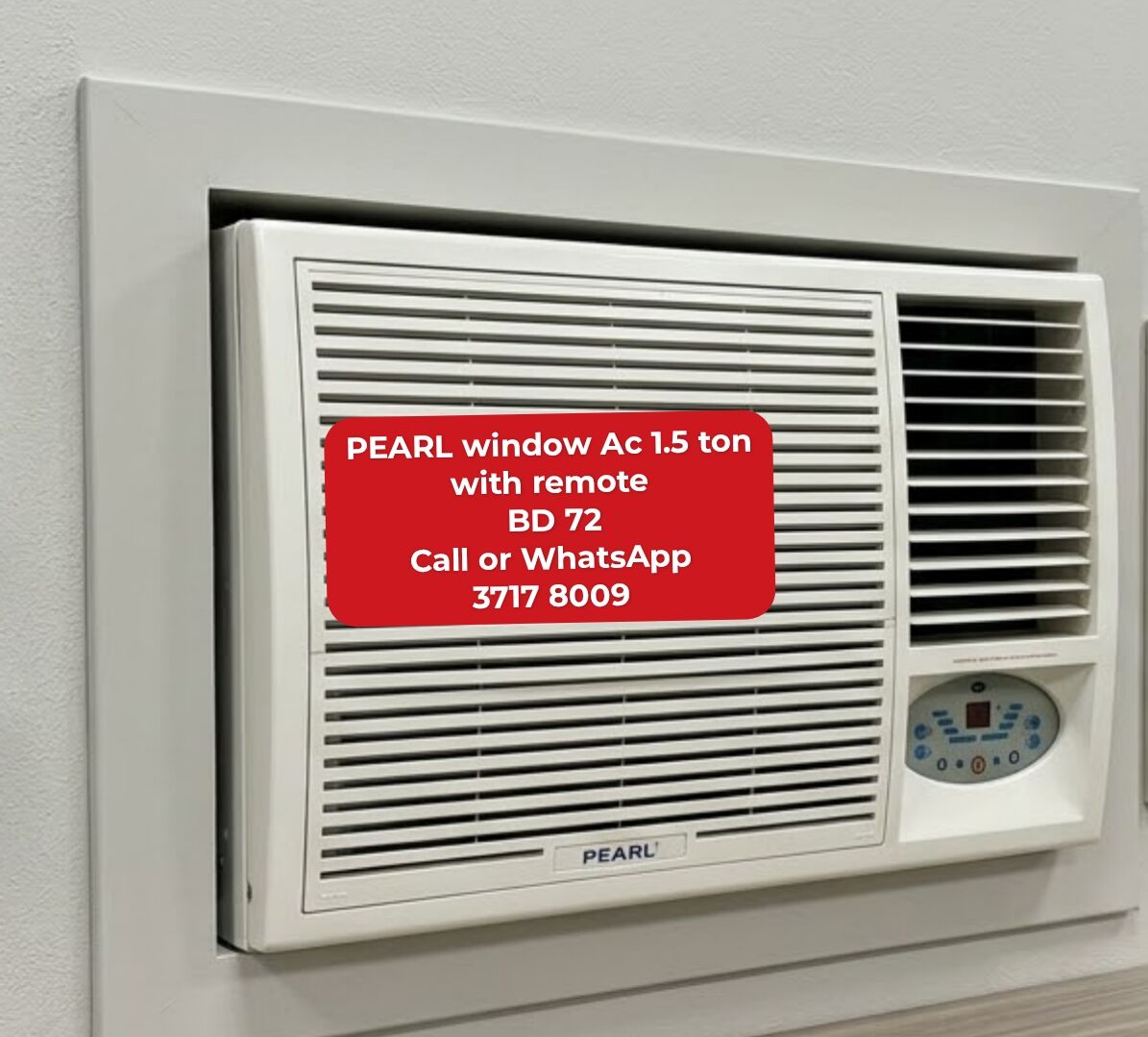 Manama, Air Conditioners, BHD 72,  @@Pearl Window Ac 1.5 Ton In Good Condition For Sale With Delivery And Fixing