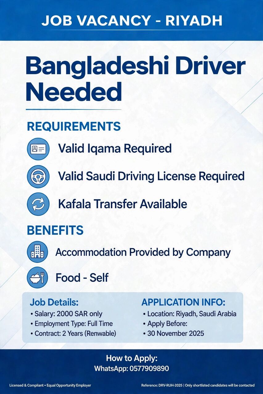 Al Batha, Jobs, Driver