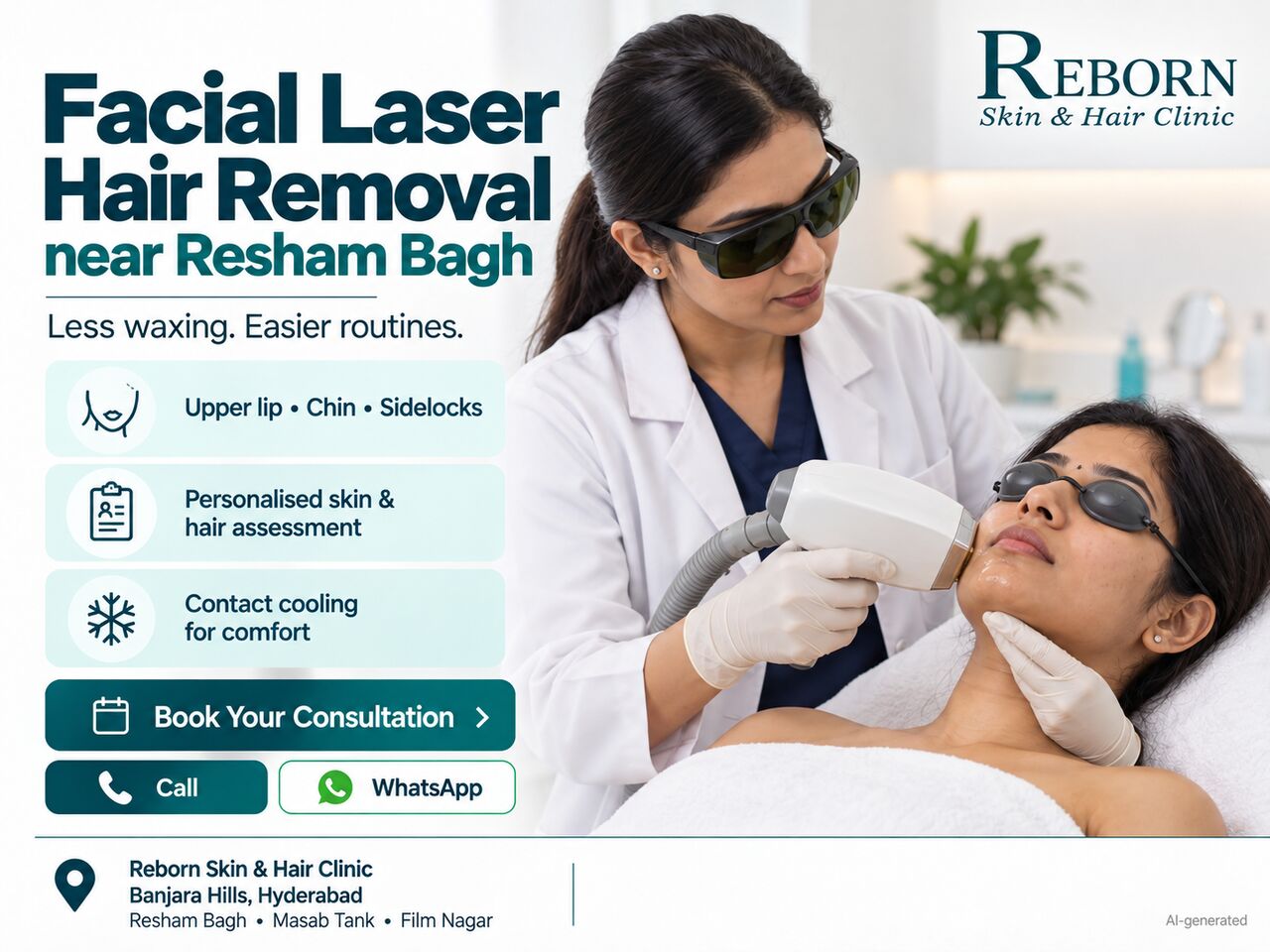 Hyderabad, Health & Beauty Items, INR 2000,  Chin & Upper-Lip Hair? Explore Laser Hair Reduction Near Resham Bagh