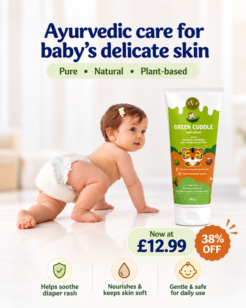 London, Health & Beauty Items, GBP 12,  Green Cuddle Soothing Baby Cream