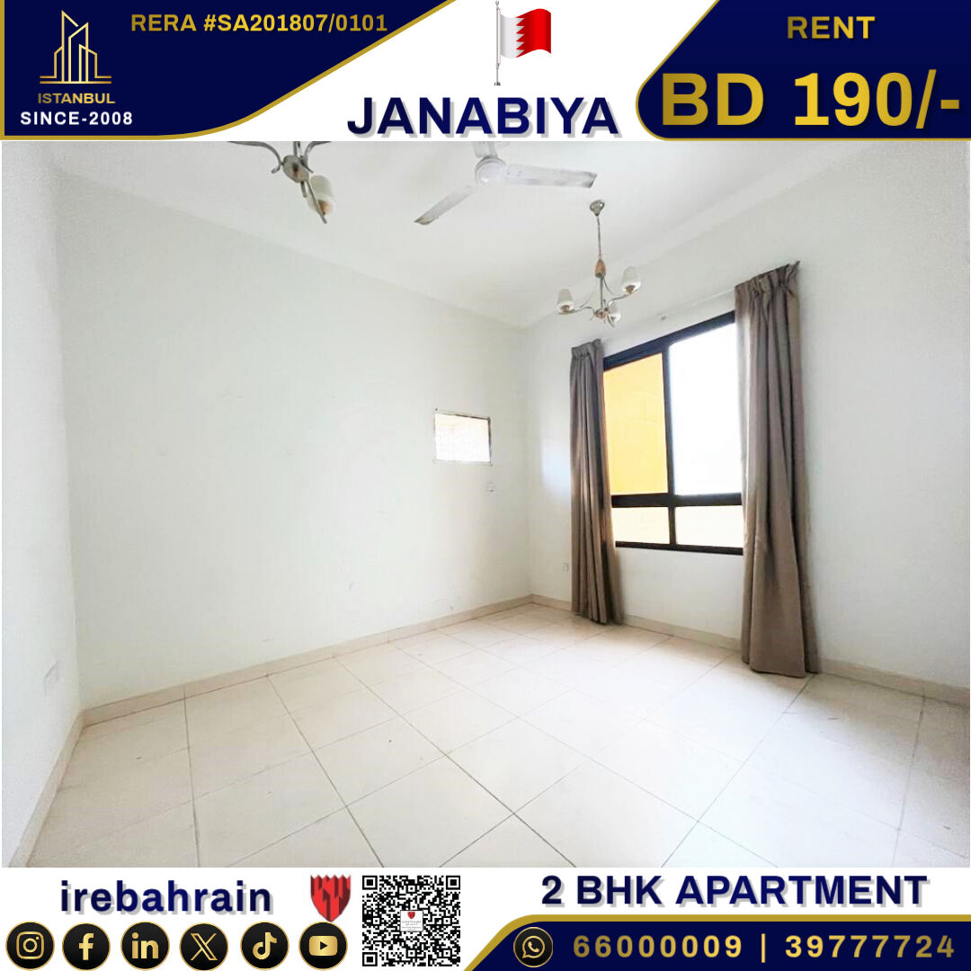 Janabiya, Apartments, Flats, Houses & Villas, BHD 190/month,  2 BR,  Family Apartment For Rent In Janabiya