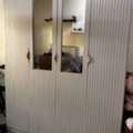 SAR 800,  Bed With Pull-Out Sliding Bed And 4-Door Wardrobe For Sale