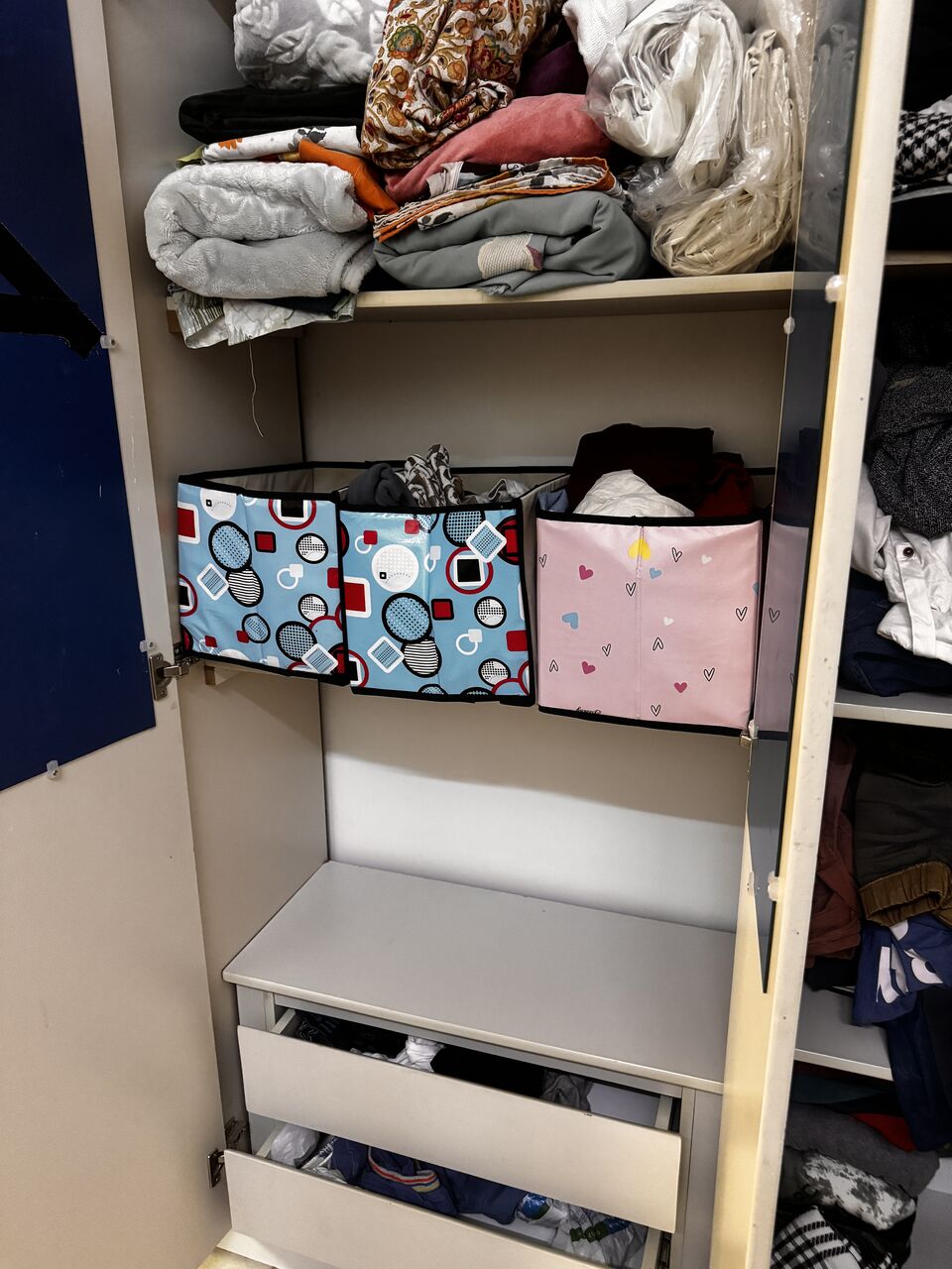 Khobar, Furniture, SAR 800,  Bed With Pull-Out Sliding Bed And 4-Door Wardrobe For Sale