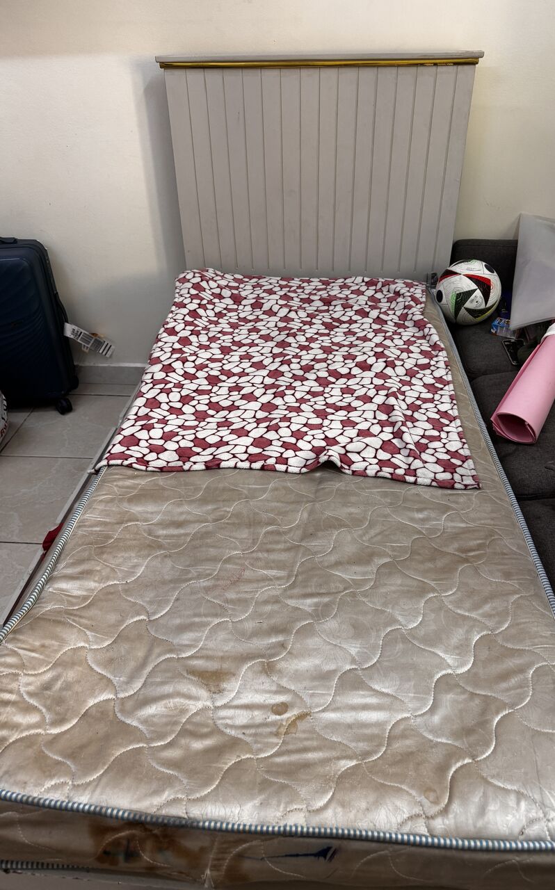 Khobar, Furniture, SAR 800,  Bed With Pull-Out Sliding Bed And 4-Door Wardrobe For Sale
