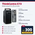 SAR 300,  Lenovo ThinkCentre E73 Desktop PC &ndash; Pentium G3260, 6GB RAM, 500GB HDD