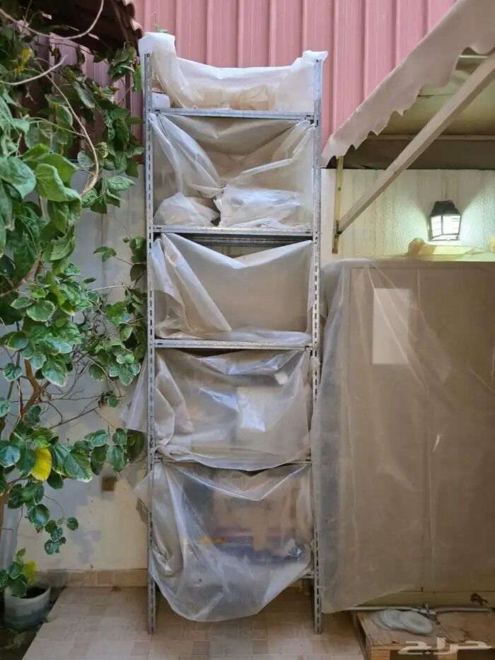 Riyadh, Furniture, SAR 349,  Heavy-Duty Galvanized Steel Shelving Unit &ndash; 3 M High