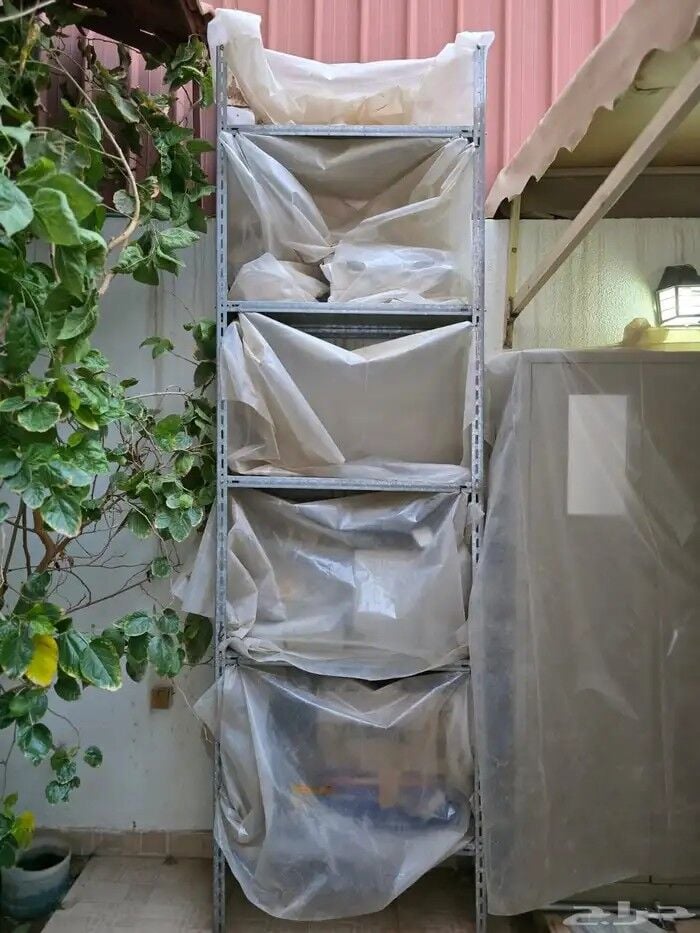 Riyadh, Furniture, SAR 349,  Heavy-Duty Galvanized Steel Shelving Unit &ndash; 3 M High