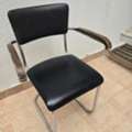 SAR 1,  Office Visitor Chair &ndash; Black, Chrome Frame
