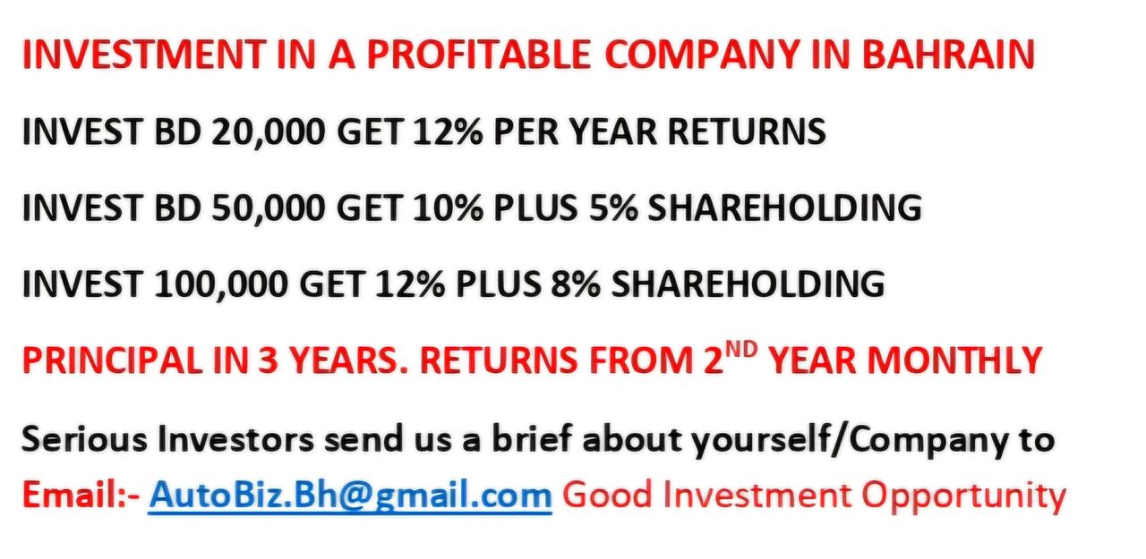 Manama, Business Partners, Good Investment Opportunity