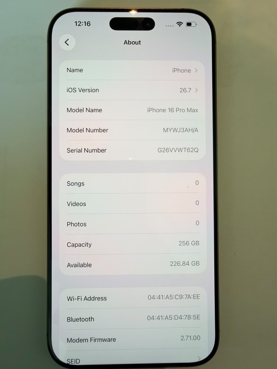 Jeddah, Mobile Phones, SAR 3200,  I Phone 16 Pro Max 256GB 89% Battery