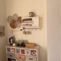 SAR 500,  For Sale: Complete Vintage-Style Coffee Corner Set &ndash; Wooden Cabinet, Wall Shelf & Decorati