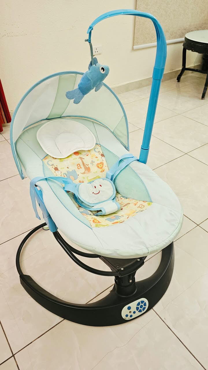 Al Safa, Baby & Kid Stuff, SAR 599,  Used- Jumbo Baby Nursery Pack - IKEA Crib, Electric Swing, Walker & More