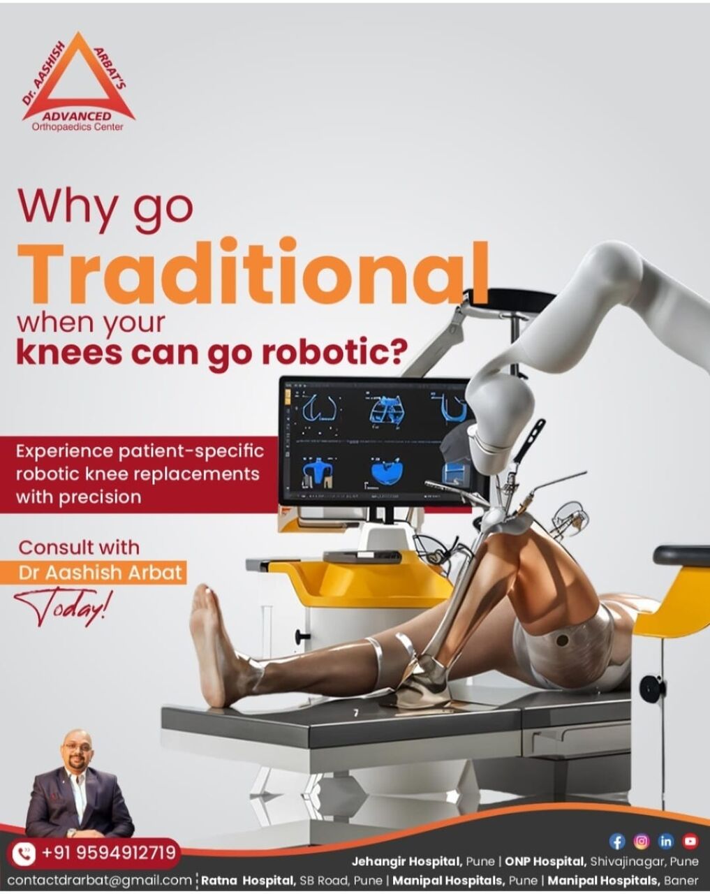 Mumbai, Health, Knee Replacement Surgeon In Pune Maharashtra India - Dr. Aashish Arbat