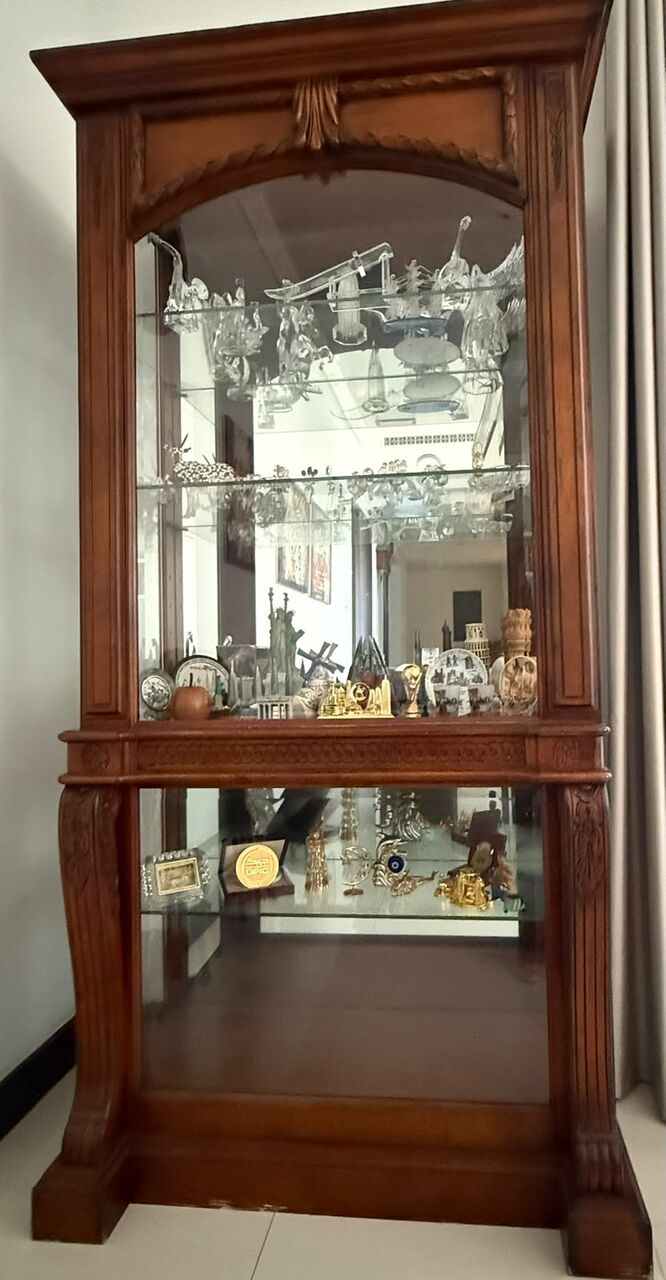Manama, Furniture, BHD 30,  Solid Wood Curio Display Cabinet With Top Light | Like New | Non-negotiable