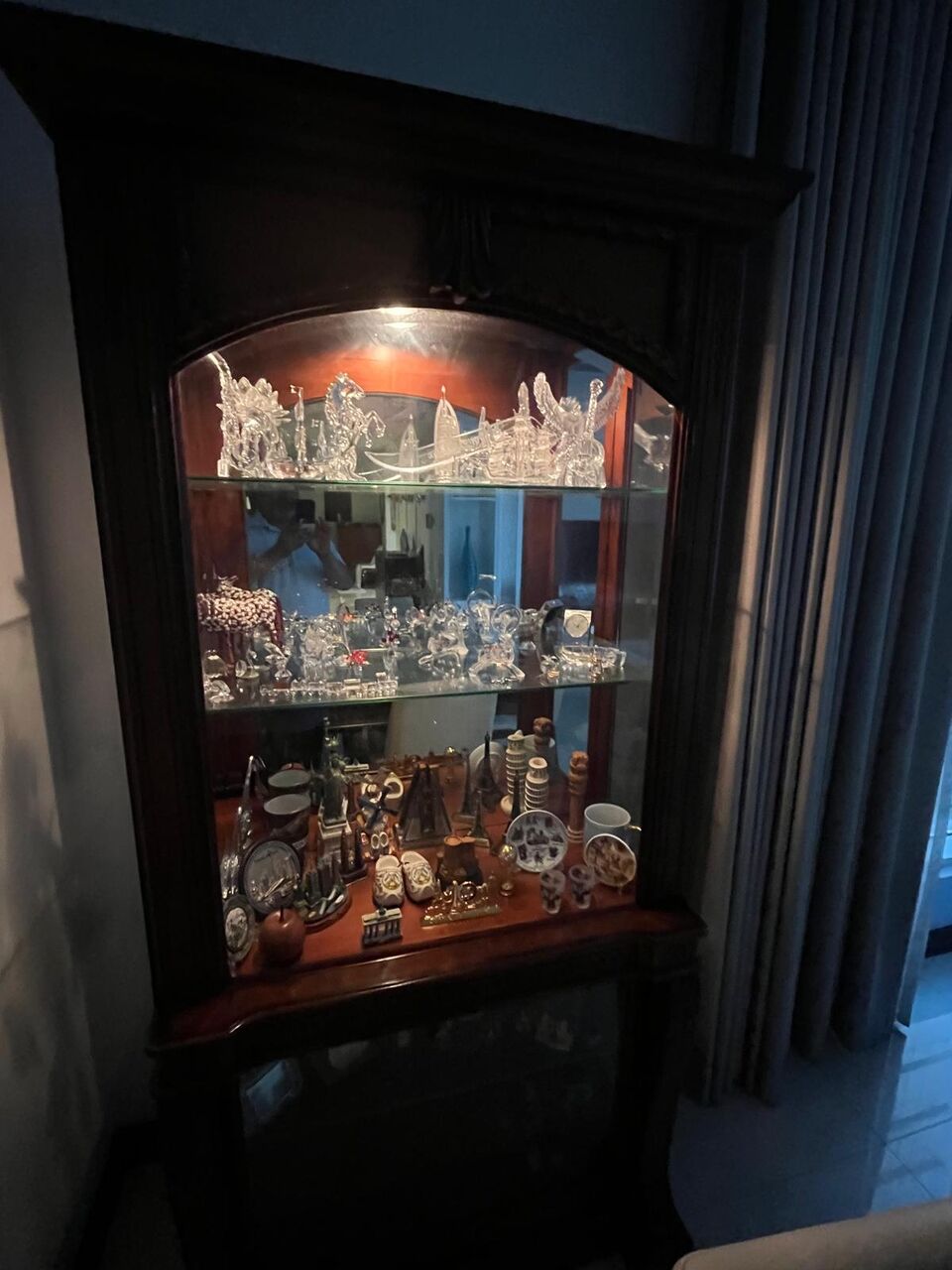 Manama, Furniture, BHD 30,  Solid Wood Curio Display Cabinet With Top Light | Like New | Non-negotiable