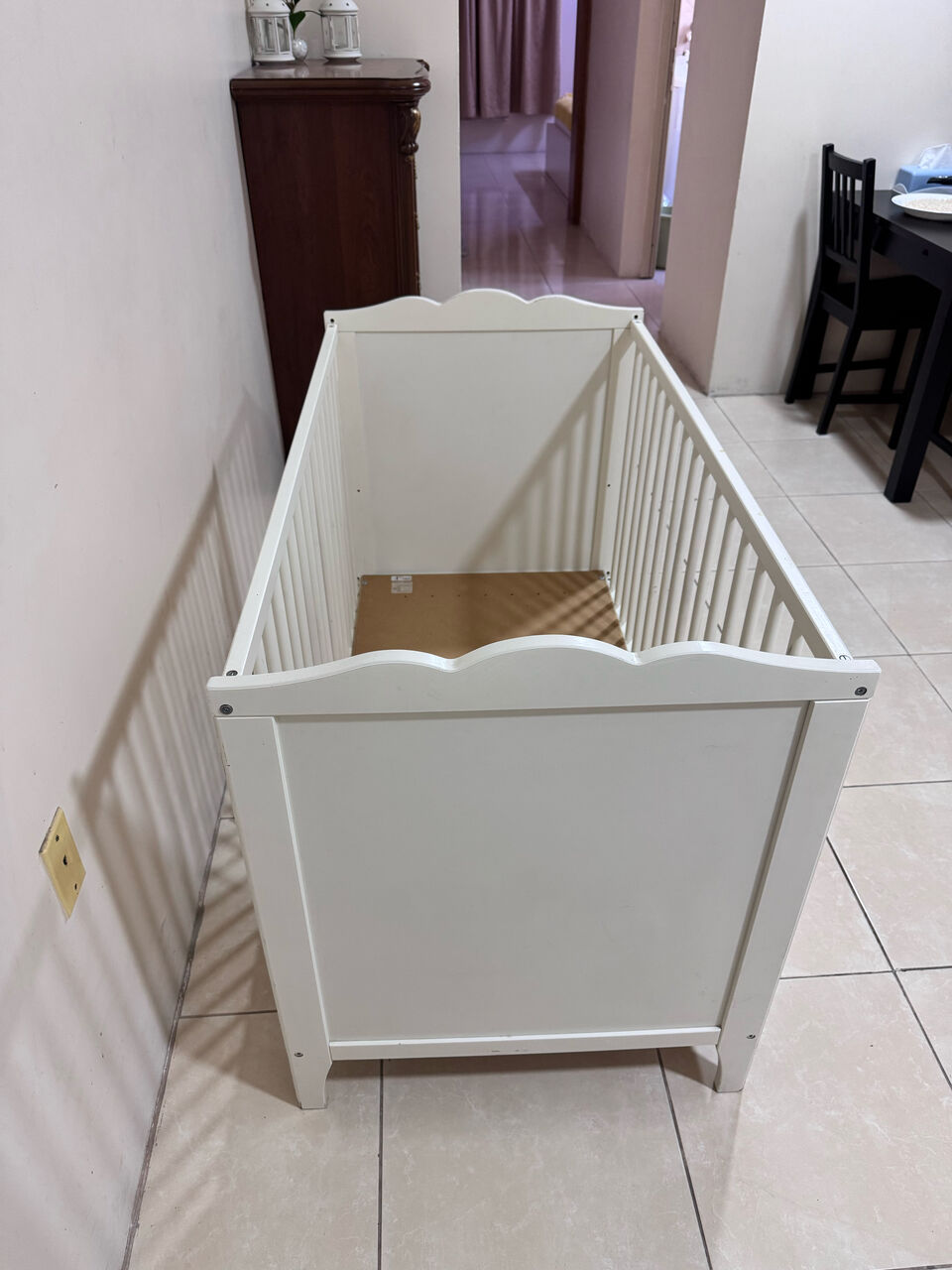 Khobar, Baby & Kid Stuff, SAR 300,  Baby Crib . IKEA HENSVIK Cot / Baby Crib, An Elegant And Classic White Wooden Crib