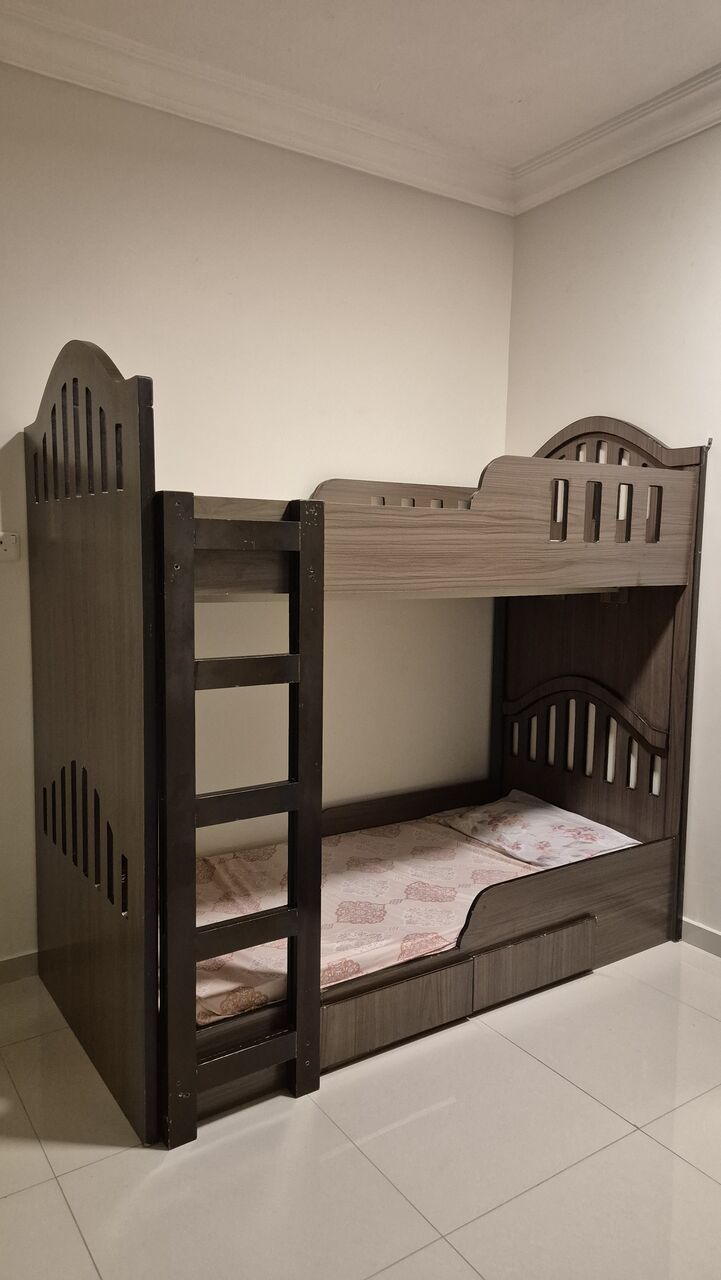 Dammam, Furniture, SAR 700,  Newly Bought Wooden Bunk Bed With Matteress Storage &ndash;