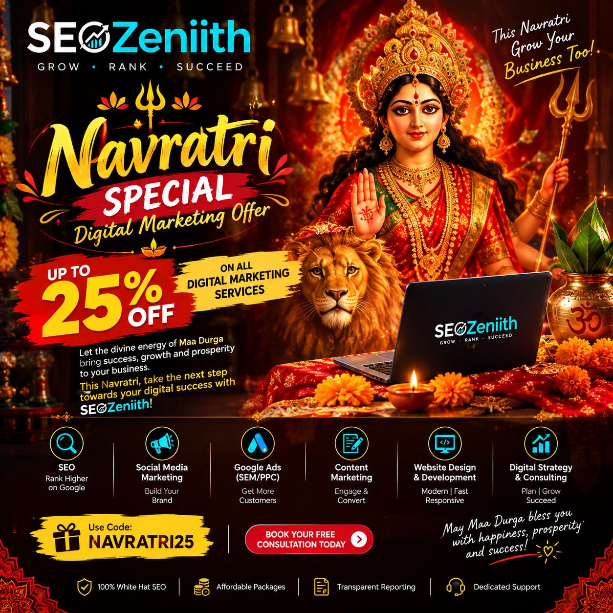 New Delhi, Marketing, Navratri Digital Marketing Offer &ndash; Get Up To 25% OFF | SEOZenith Delhi