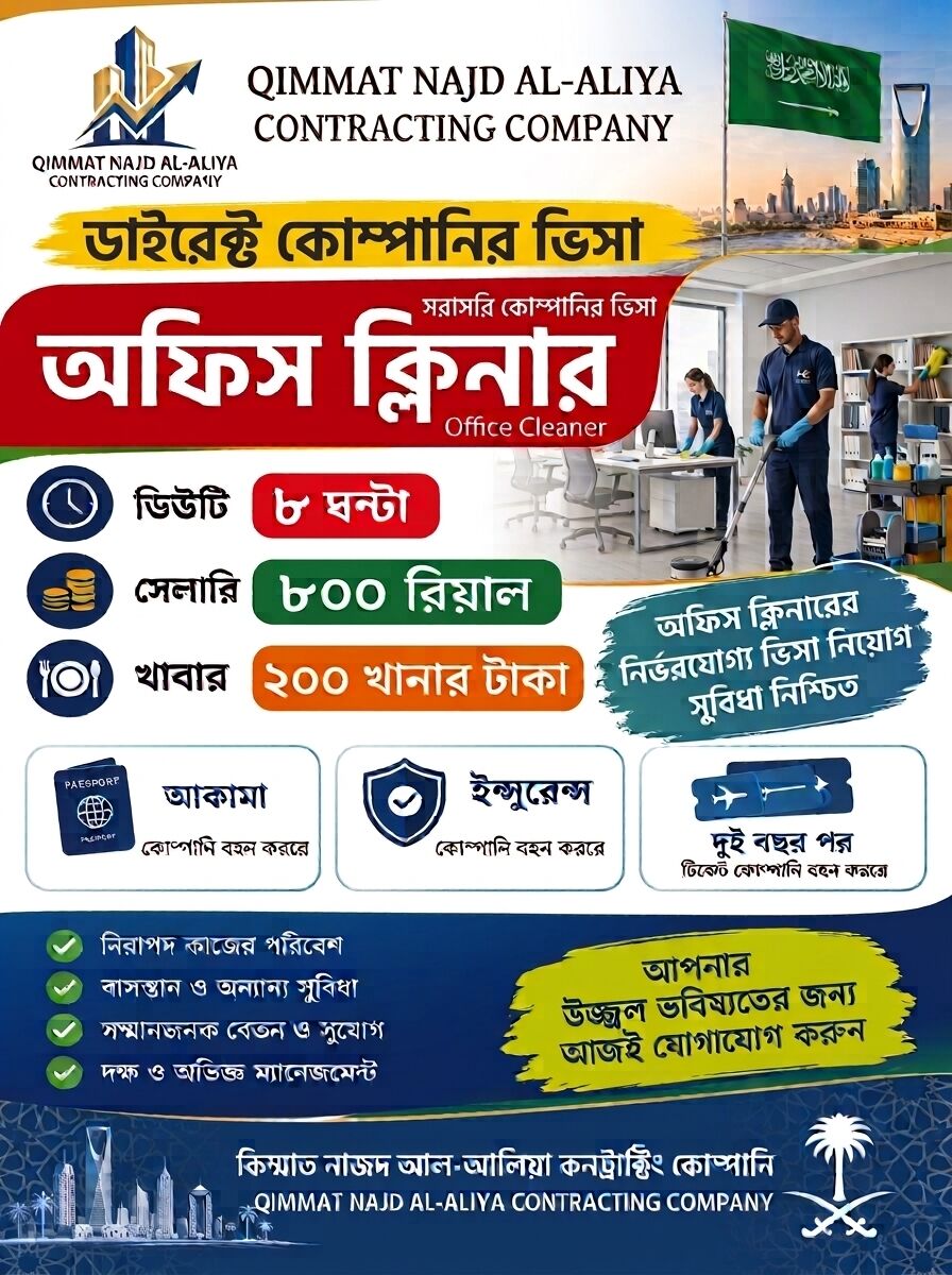 Riyadh, Jobs, Office Cleanar