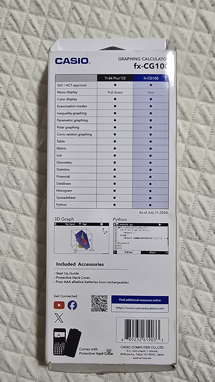 Jubail, Computers, SAR 350,  Fx Cg 100 Calculator For Permitted In SAT