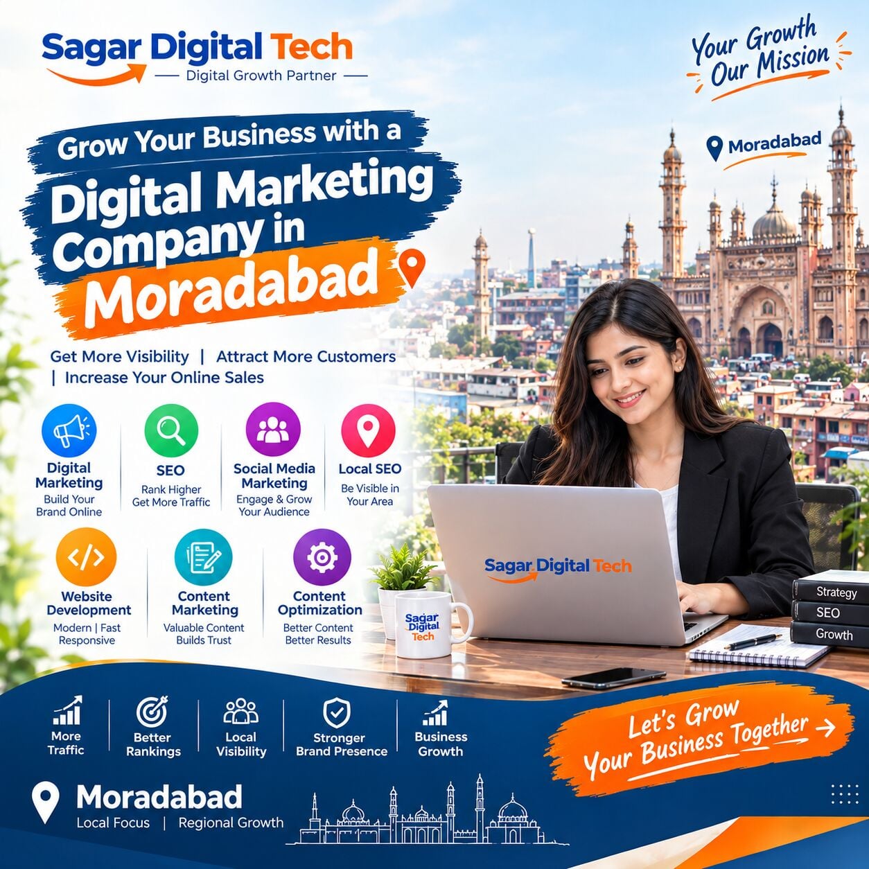 Lucknow, Web Design & Development, Grow Your Business With A Digital Marketing Company In Moradabad