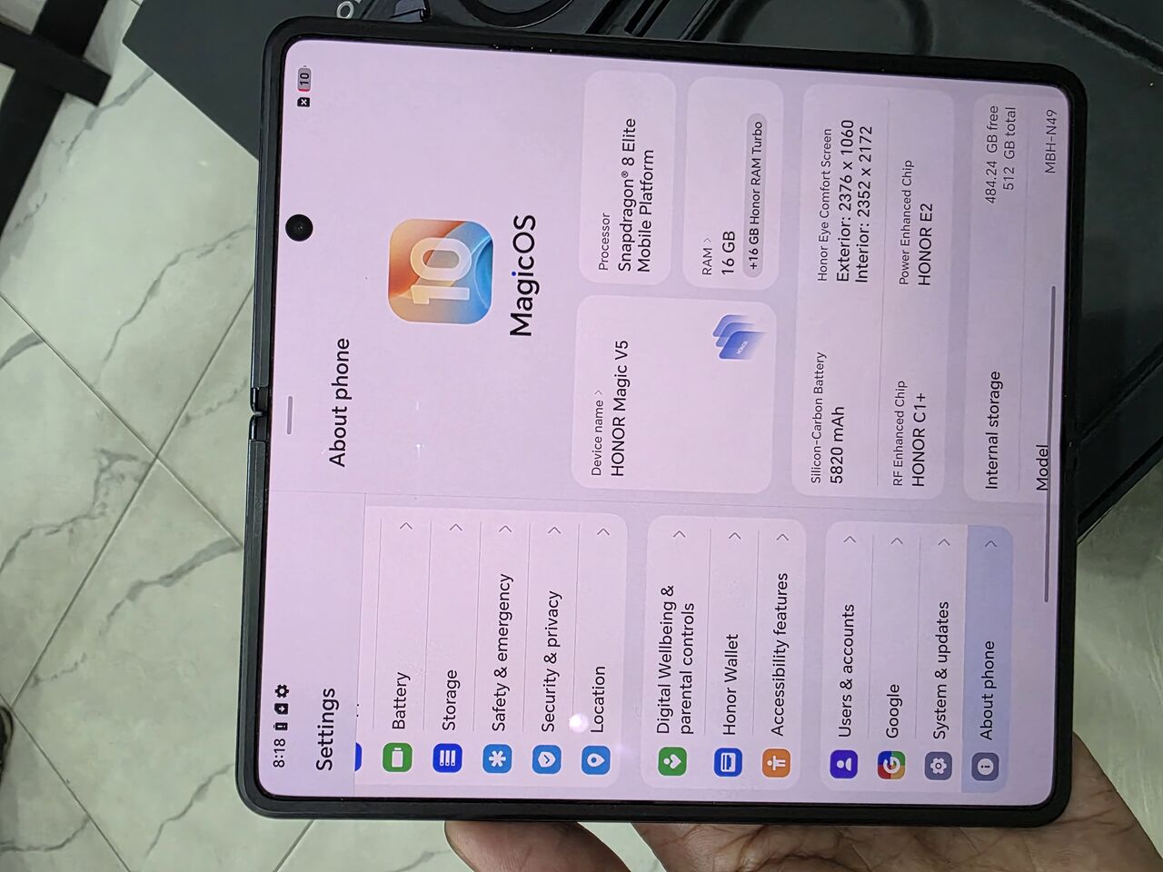Khobar, Mobile Phones, SAR 3700,  Honor Magic V5 512gb 16+16gb Ram Sale Swap Only Serious Buyer Contract Me WhatsApp Or Call