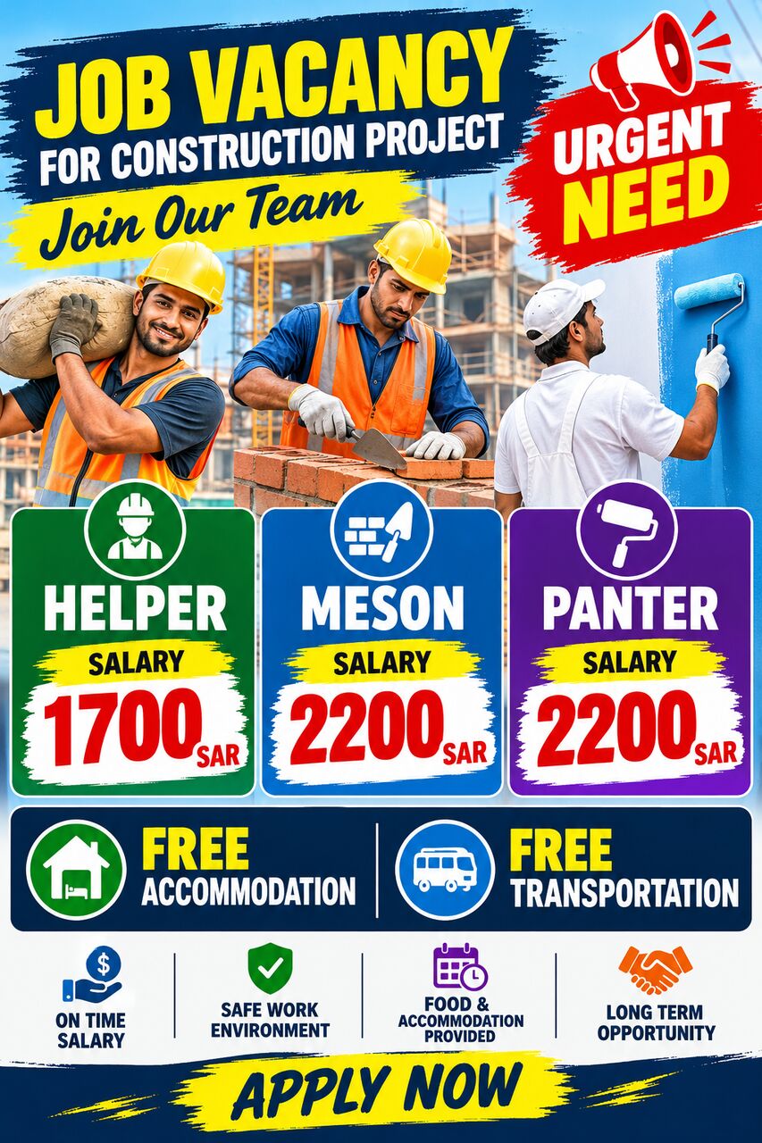 Jeddah, Jobs, Urgent Required Tile Meson, Helper, Penter
