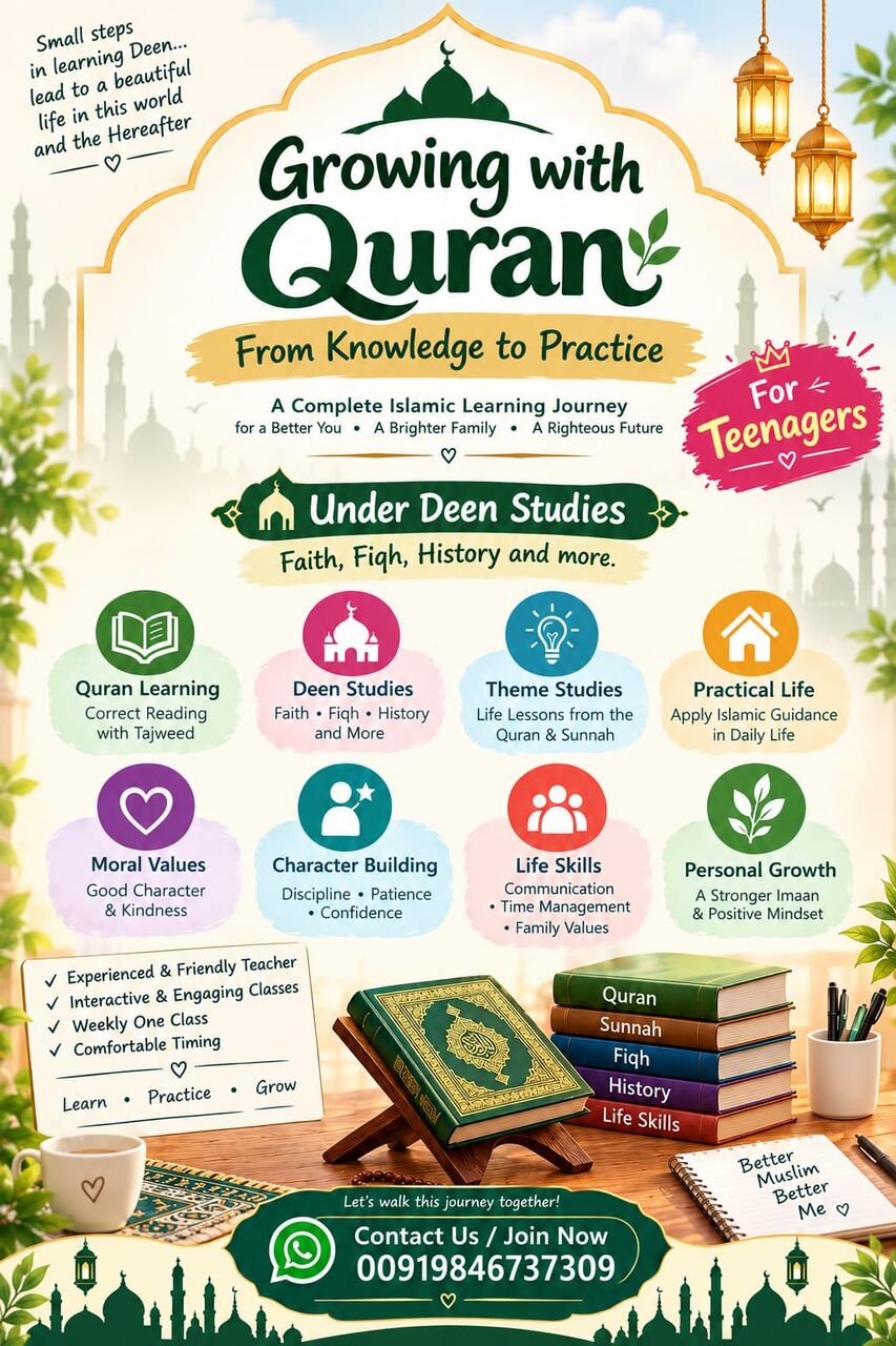 Khobar, Lessons Offered, A Special Islamic Learning Journey For Teenager