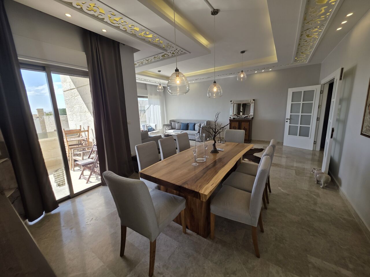 Amman, Apartments, Flats, Houses & Villas, JOD 35000/year,  Furnished,  4 BR,  Deplux Fully Furnished 4B Apart With Baconly And Terrace In Der Ghbar 00962777688956