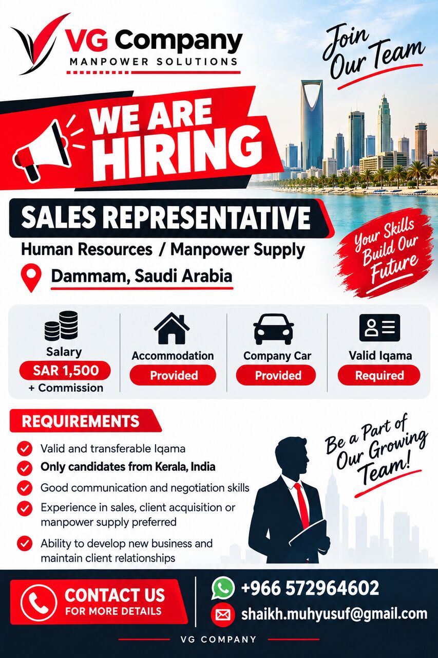 Dammam, Jobs, Sales Representative