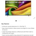 SAR 3000,  85 Inch LG NANO 4K UHD AI Smart Tv