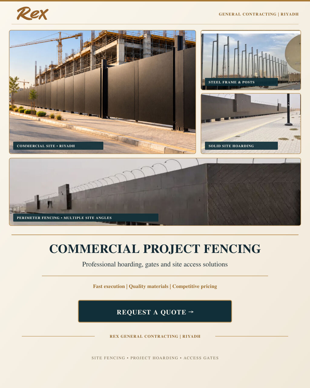 Riyadh, Construction, REX | Project Fencing & Site Hoarding