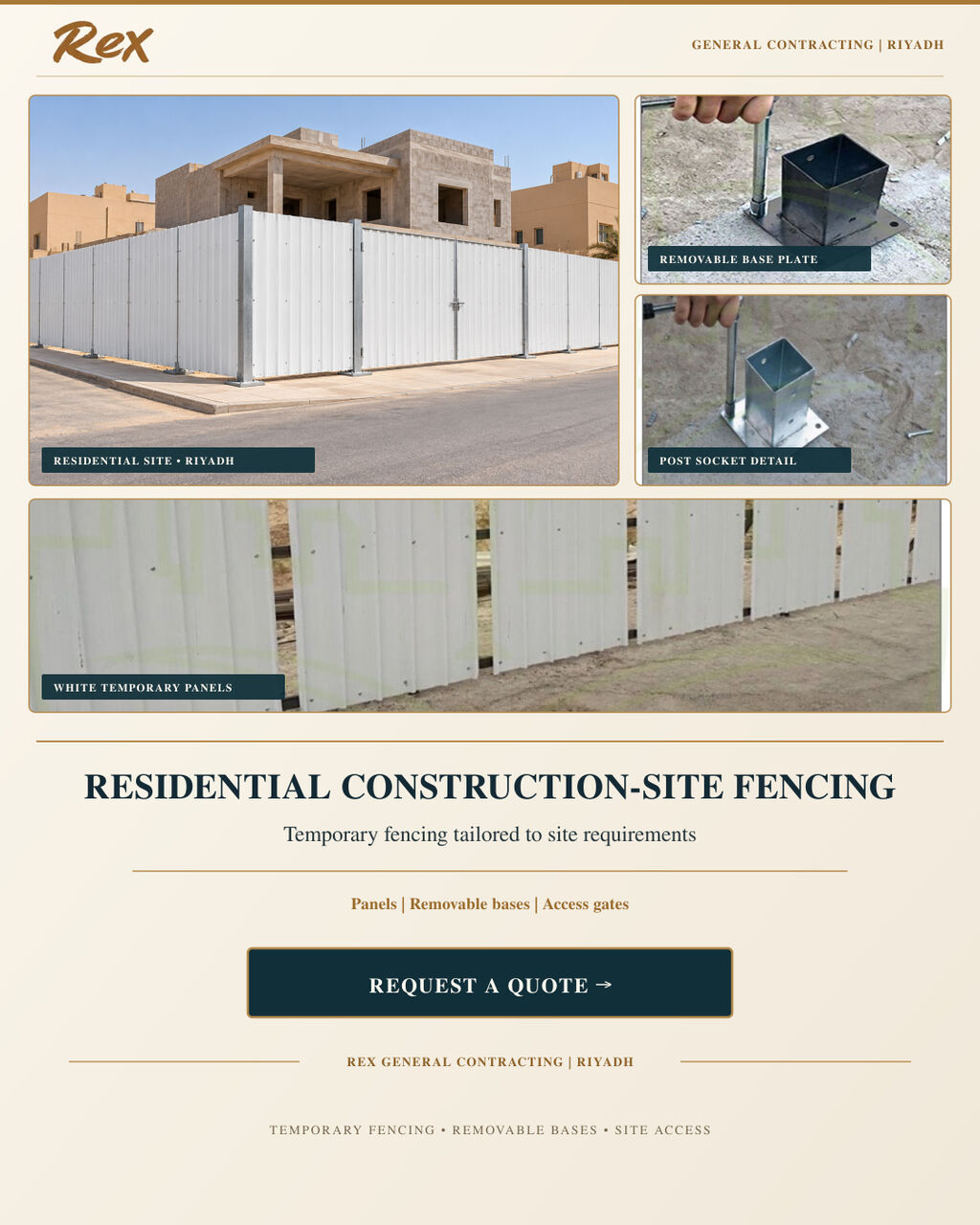 Riyadh, Construction, REX | Project Fencing & Site Hoarding