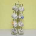 INR 299,  Best Deal: Stainless Steel Tea Cup Stand With 12 Hooks For Rs.299 - Home Product Hub