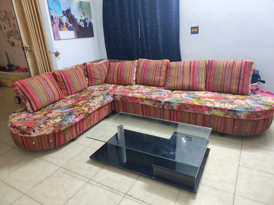 Riyadh, Furniture, SAR 1300,  Sell Single Bed, L Shaped Sofa, Cupboard And Dining Table