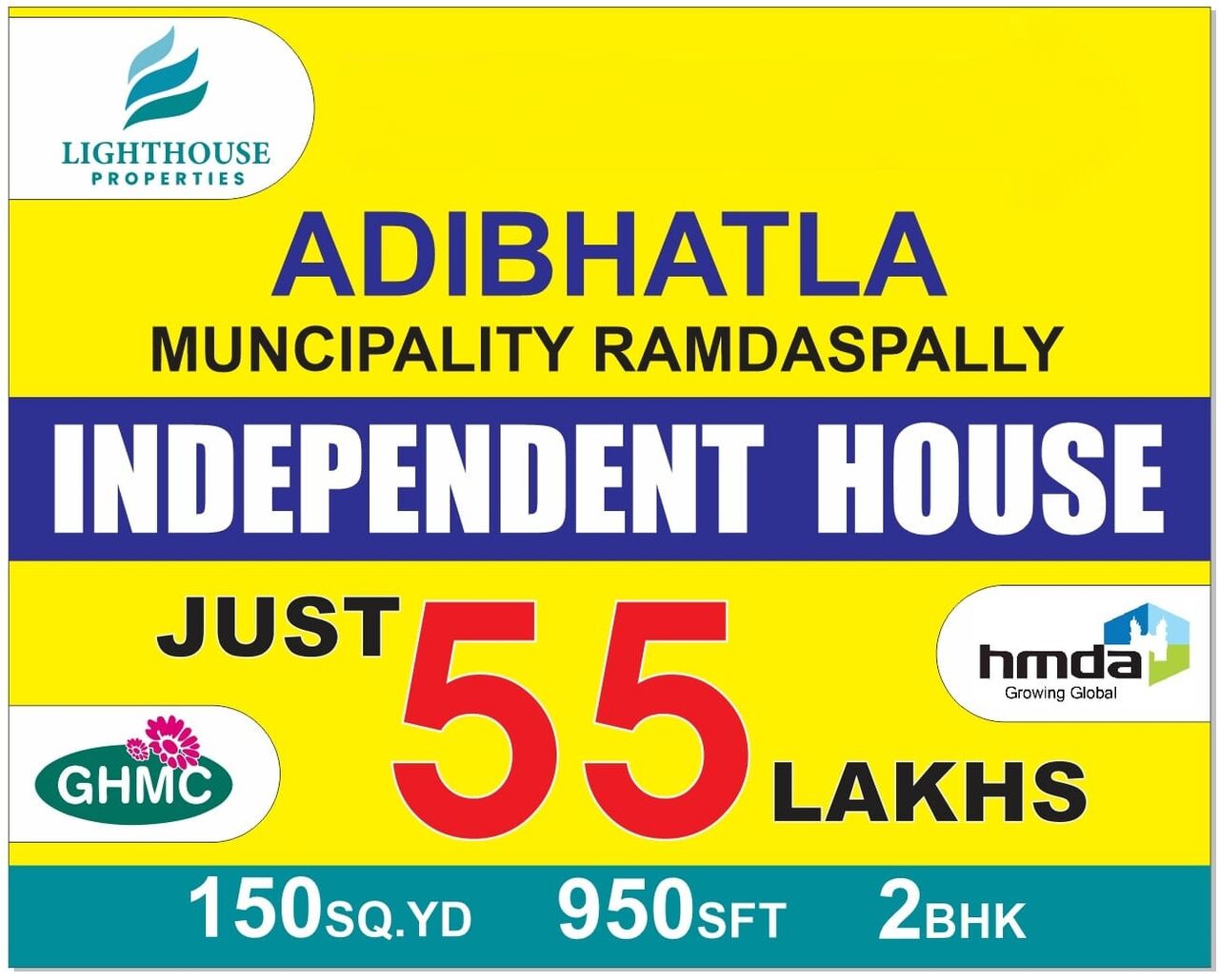 Hyderabad, Residential Plots, INR 23000,  150 Sq. Yard,  HMDA & RERA APPROVED OPEN PLOTS FOR SALE @ RAMDASPALLY