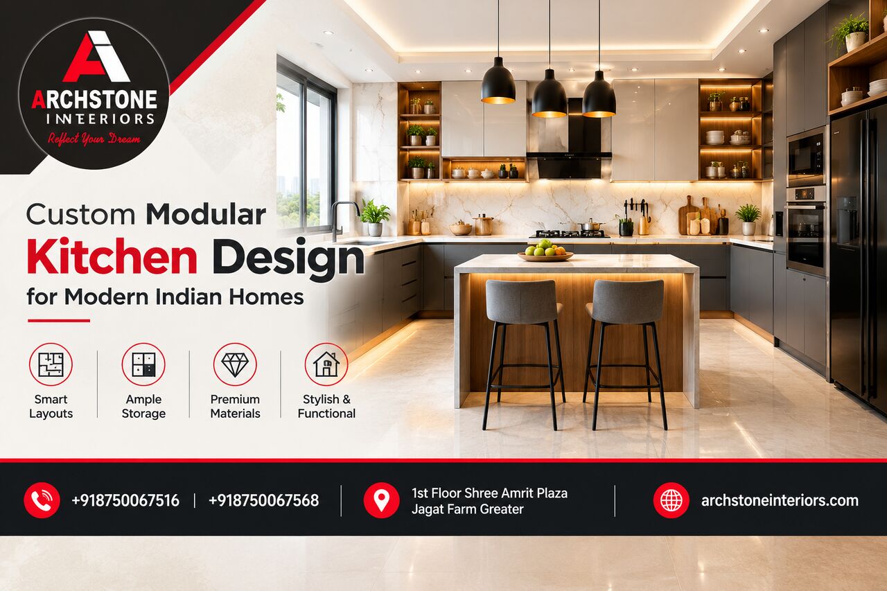 Greater Noida, Interior Design, Custom Modular Kitchen Design For Modern Indian Homes