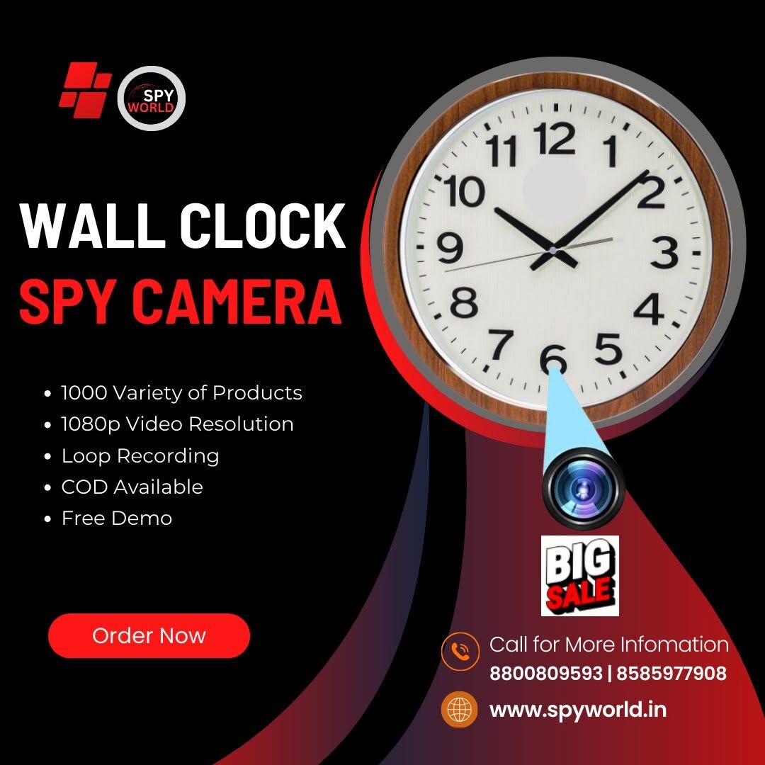 Greater Noida, Electronics, INR 6999,  Best Wall Clock Spy Camera Shop In Greater Noida | Spy World