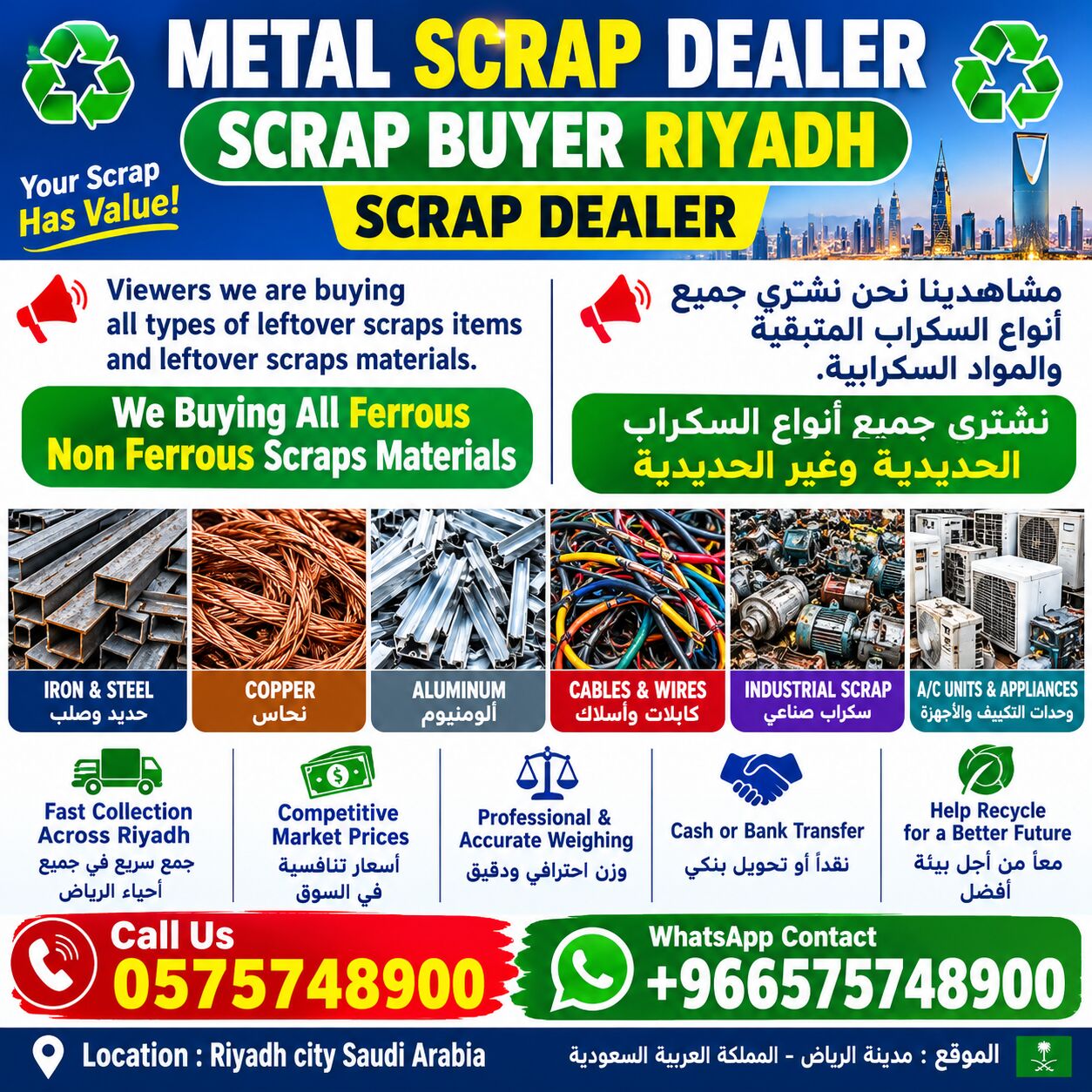 Riyadh, Items Wanted, We Are Buying All Types Of Leftover Scraps Materials 0575748900